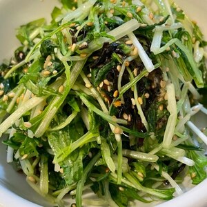 作り置きおかず♪水菜の塩昆布生姜和え